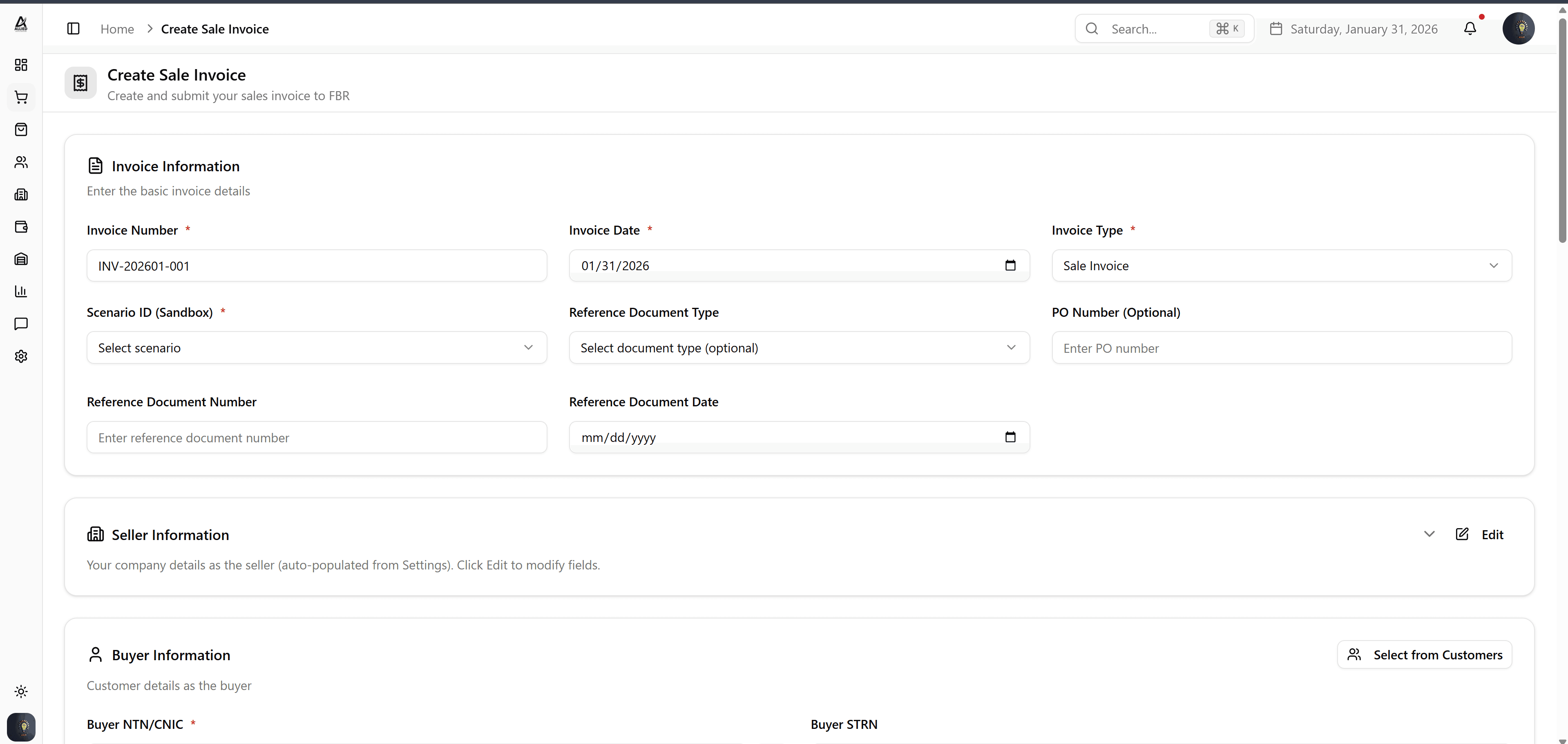 Sales - Professional Invoice Creation