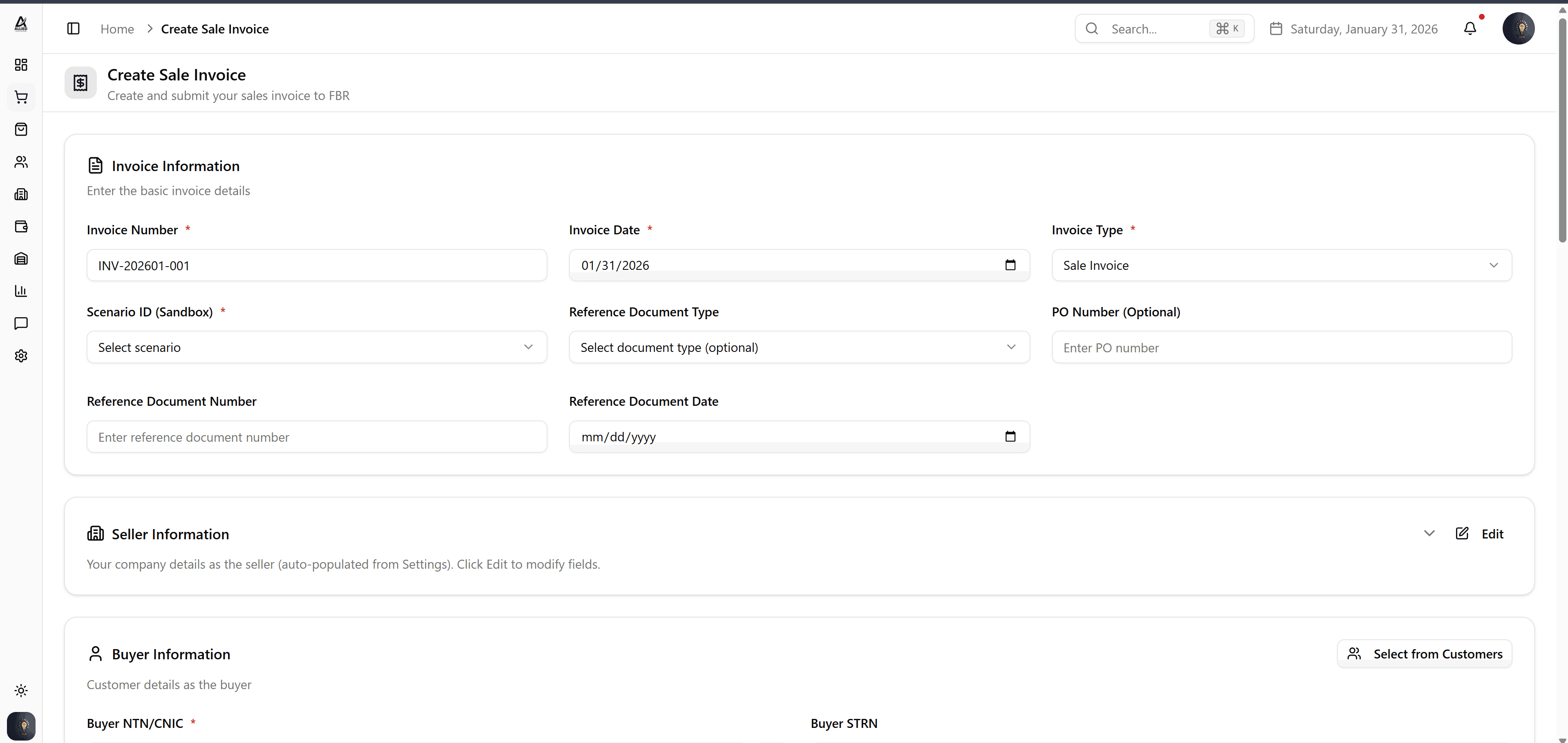 Sales - Professional Invoice Creation